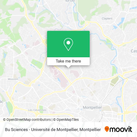 Bu Sciences - Université de Montpellier map