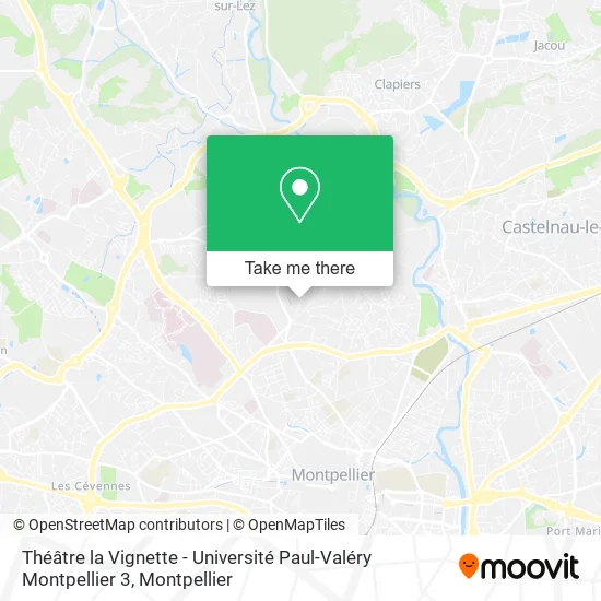 Théâtre la Vignette - Université Paul-Valéry Montpellier 3 map