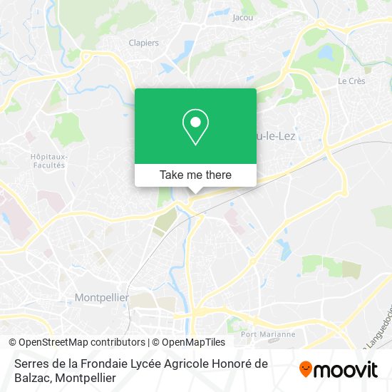 Serres de la Frondaie Lycée Agricole Honoré de Balzac map