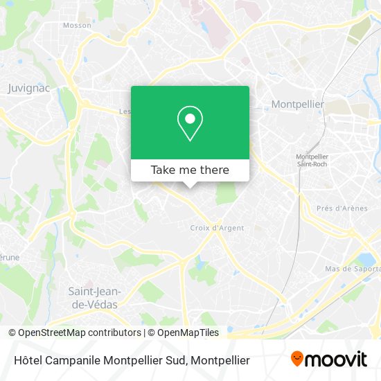 Hôtel Campanile Montpellier Sud map