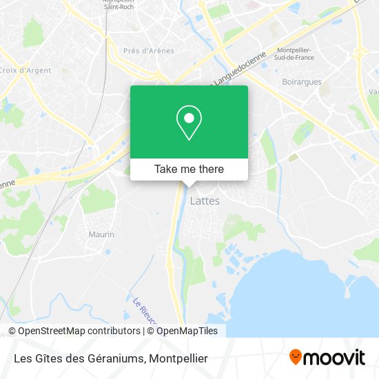 Les Gîtes des Géraniums map