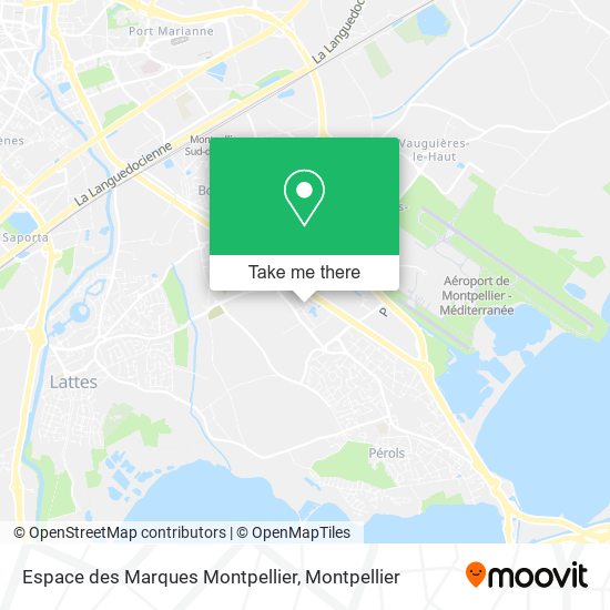 Espace des Marques Montpellier map