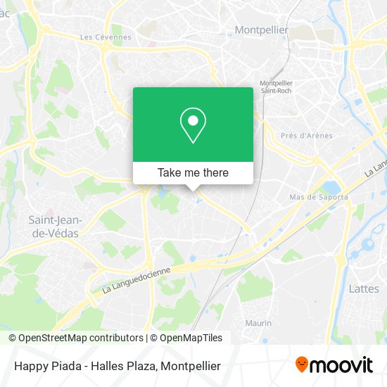 Mapa Happy Piada - Halles Plaza