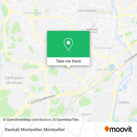 Baobab Montpellier map