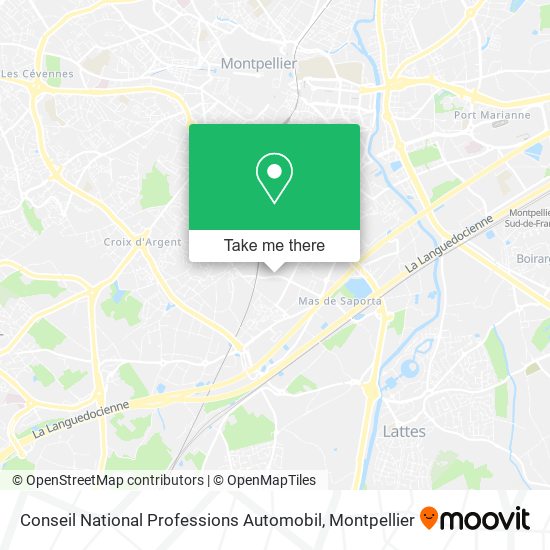 Conseil National Professions Automobil map