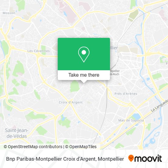 Mapa Bnp Paribas-Montpellier Croix d'Argent