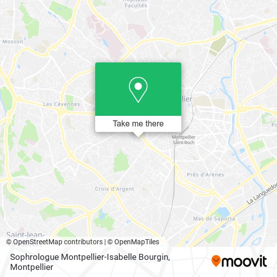 Sophrologue Montpellier-Isabelle Bourgin map