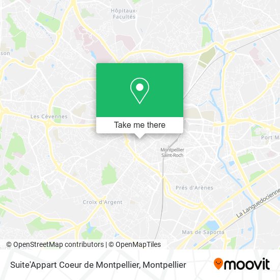 Mapa Suite'Appart Coeur de Montpellier