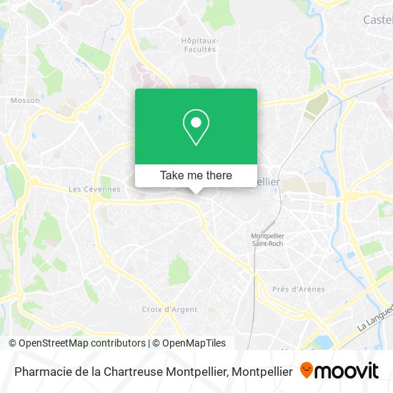 Pharmacie de la Chartreuse Montpellier map