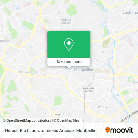 Hérault Bio Laboratoires-les Arceaux map