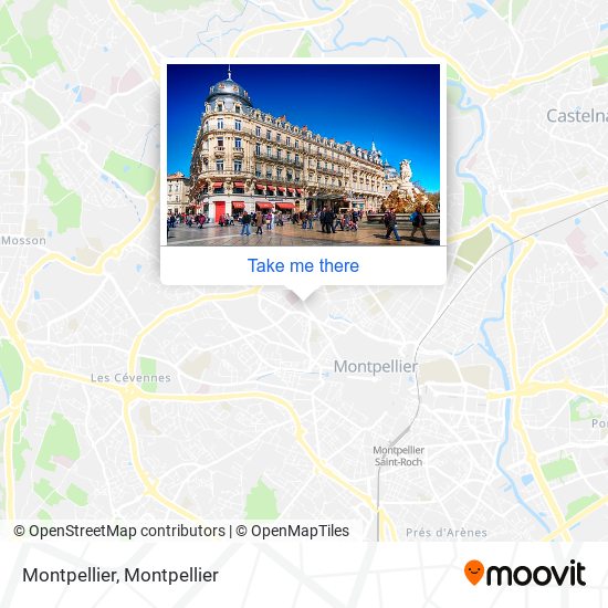 Mapa Montpellier