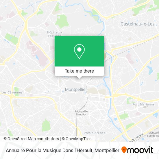 Annuaire Pour la Musique Dans l'Hérault map