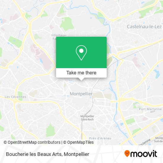 Mapa Boucherie les Beaux Arts