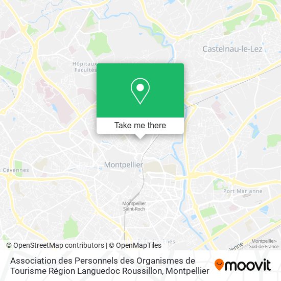 Association des Personnels des Organismes de Tourisme Région Languedoc Roussillon map