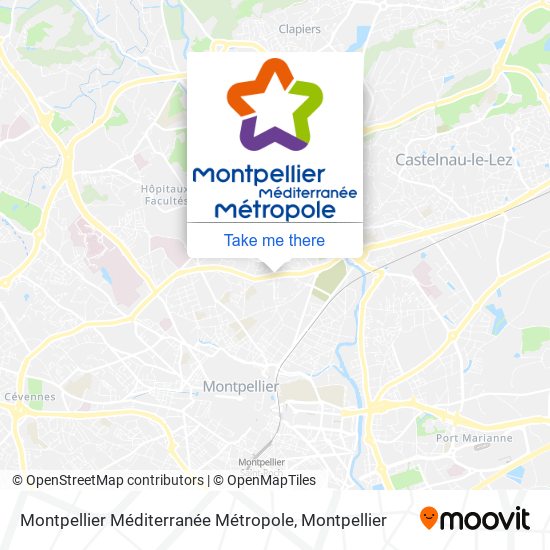 Montpellier Méditerranée Métropole map