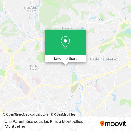 Une Parenthèse sous les Pins à Montpellier map