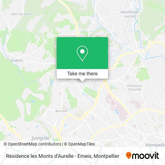 Résidence les Monts d'Aurelle - Emeis map