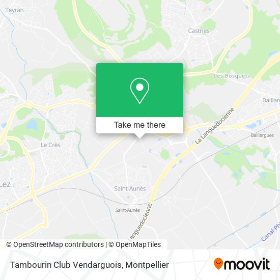 Tambourin Club Vendarguois map