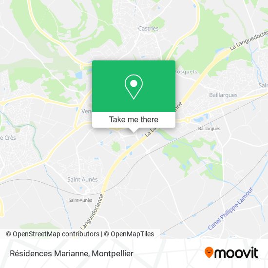 Résidences Marianne map
