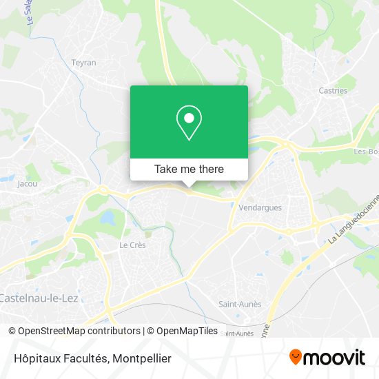 Hôpitaux Facultés map
