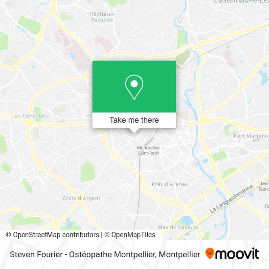 Steven Fourier - Ostéopathe Montpellier map