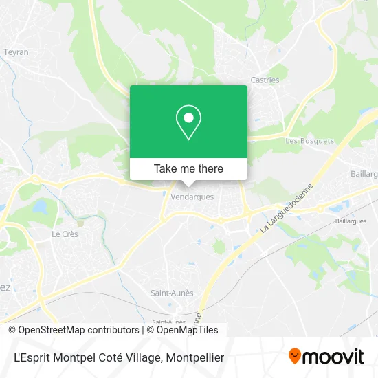 L'Esprit Montpel Coté Village map