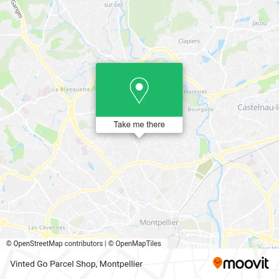 Vinted Go Parcel Shop map