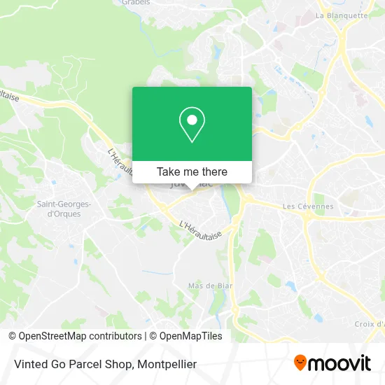 Vinted Go Parcel Shop map