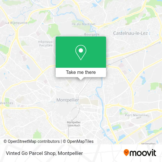 Vinted Go Parcel Shop map