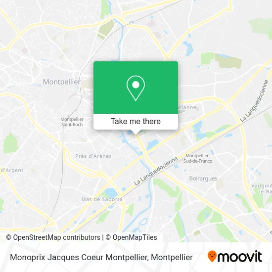 Monoprix Jacques Coeur Montpellier map
