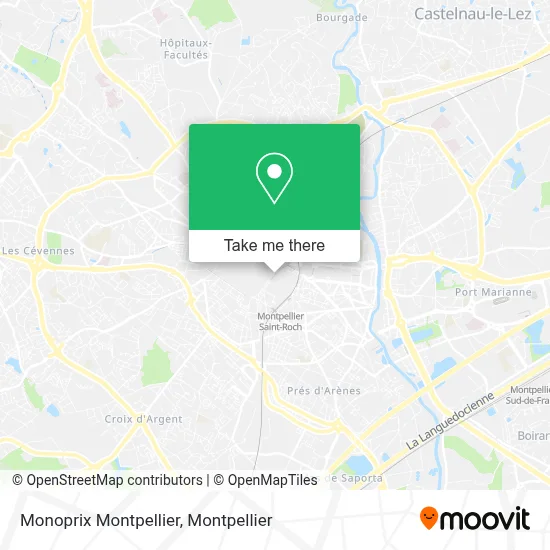 Monoprix Montpellier map