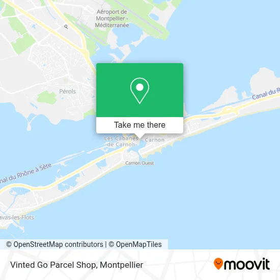 Vinted Go Parcel Shop map