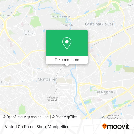 Vinted Go Parcel Shop map