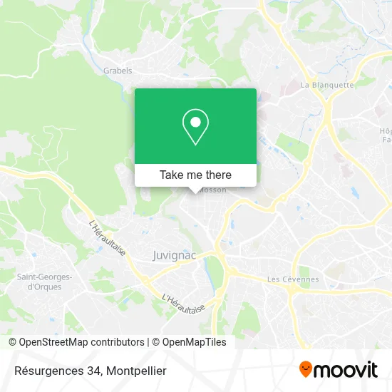 Résurgences 34 map