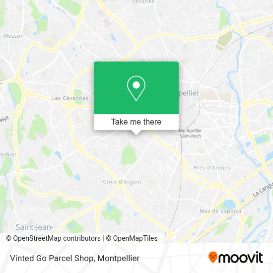 Vinted Go Parcel Shop map