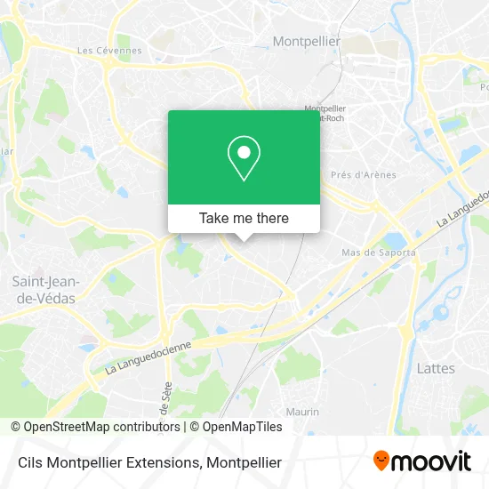Cils Montpellier Extensions map