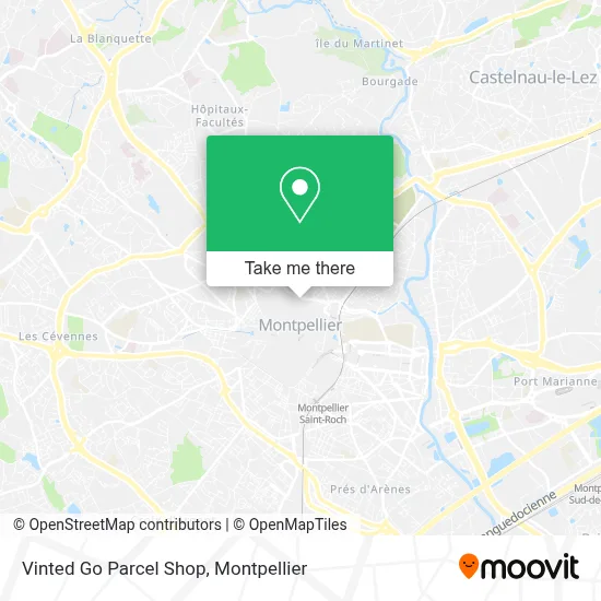 Vinted Go Parcel Shop map