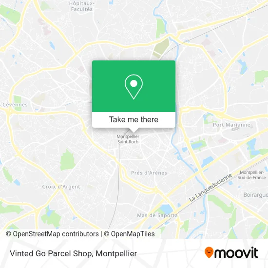 Vinted Go Parcel Shop map