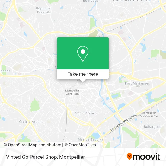 Vinted Go Parcel Shop map
