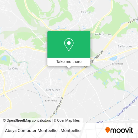 Absys Computer Montpellier map