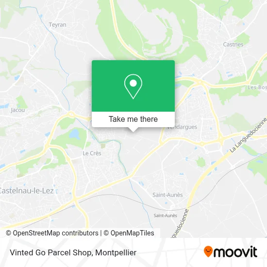 Vinted Go Parcel Shop map