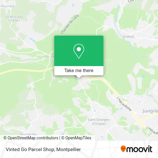 Vinted Go Parcel Shop map