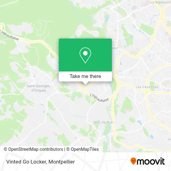 Vinted Go Locker map