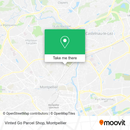 Vinted Go Parcel Shop map