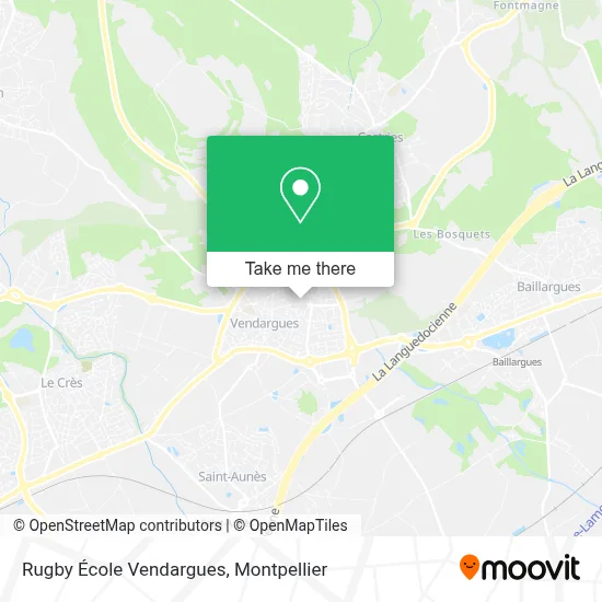 Rugby École Vendargues map