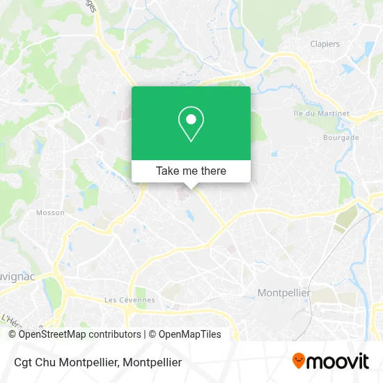 Cgt Chu Montpellier map
