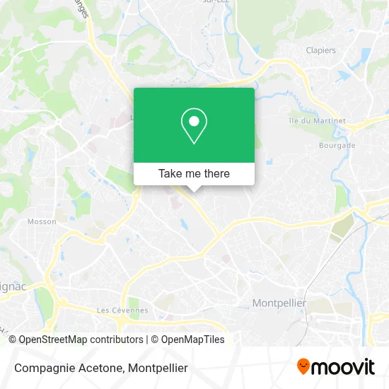 Compagnie Acetone map