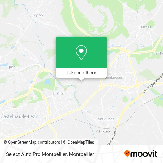 Select Auto Pro Montpellier map