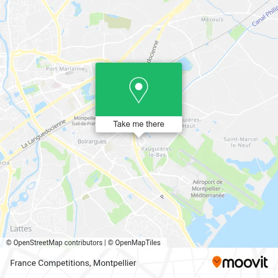 France Competitions map