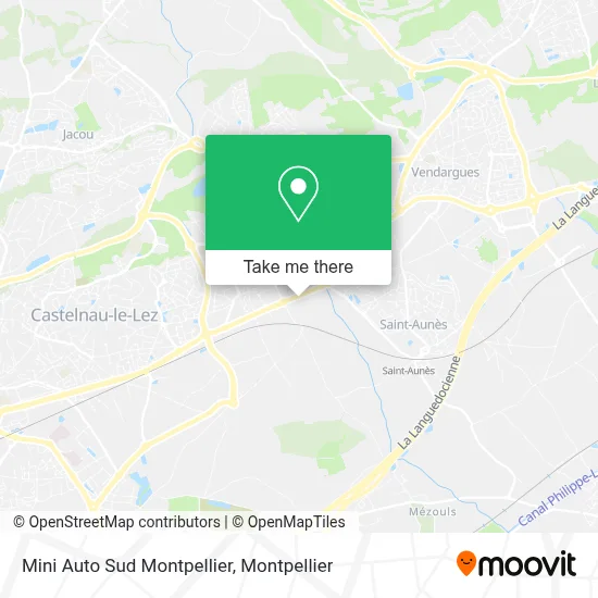 Mini Auto Sud Montpellier map
